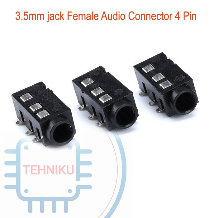 3.5mm jack Female Audio Connector 4 Pin DIP Headphone Jack Socket PJ-320A PJ320A Audio Interface