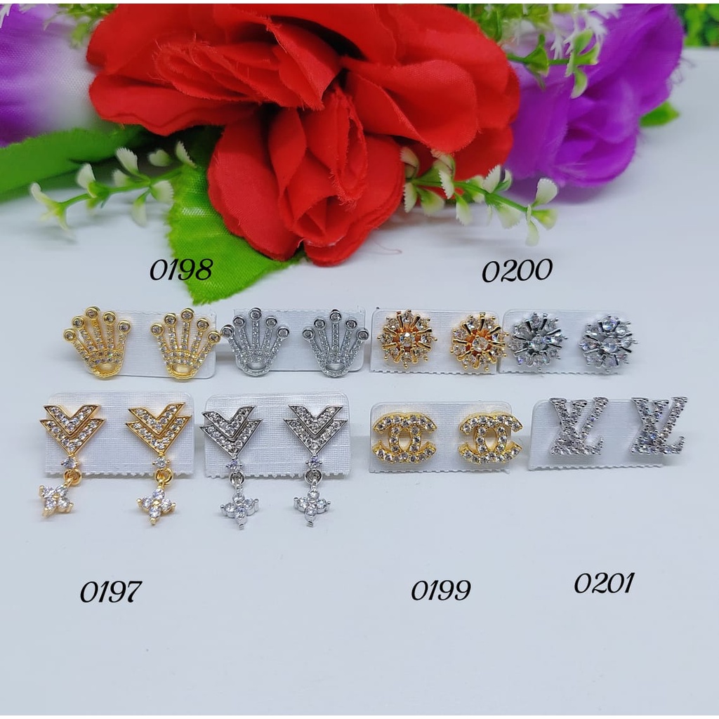 Anting xuping mata full lapis emas 0197-02021