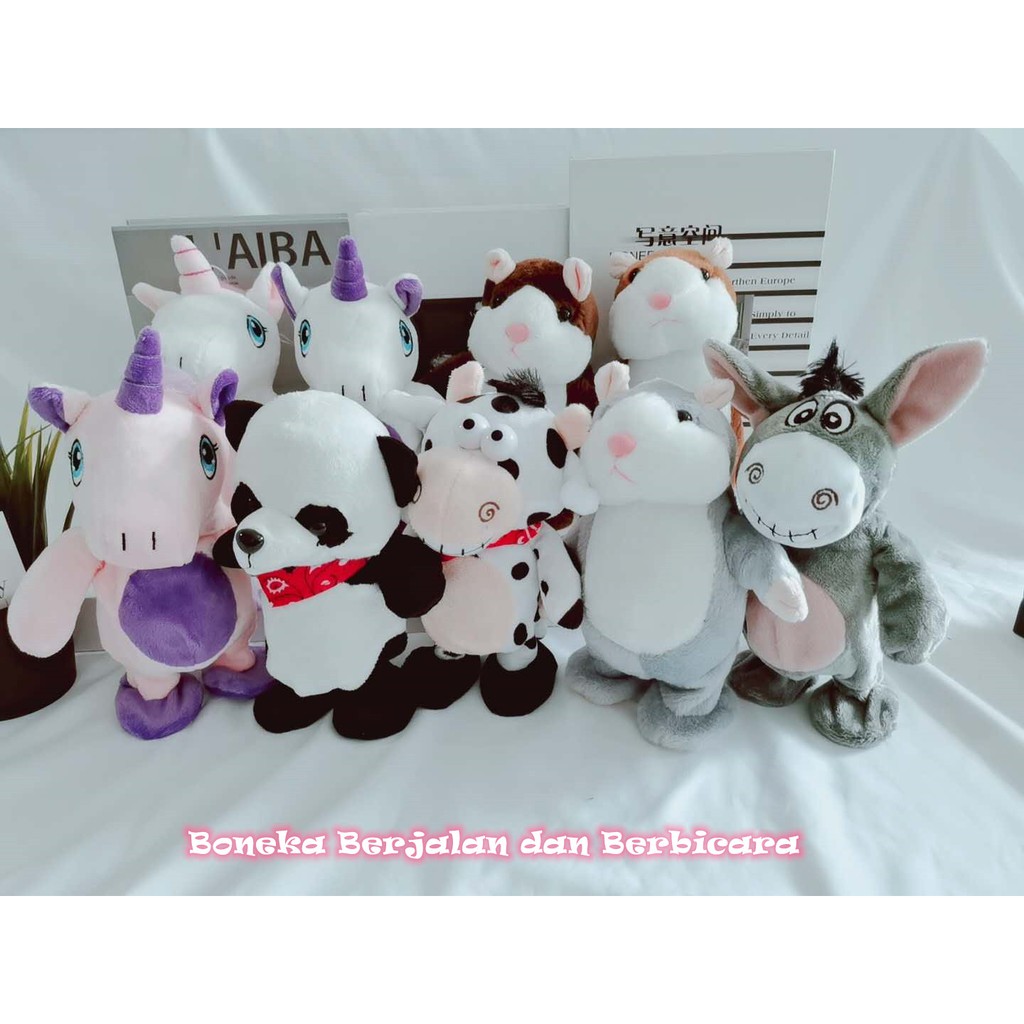 [TULALA SHOP]Boneka Talking walking unicorn/keleday/hello kitty /squid game Musik/mainan boneka  bisa bicara dan berjalan/boneka talking/