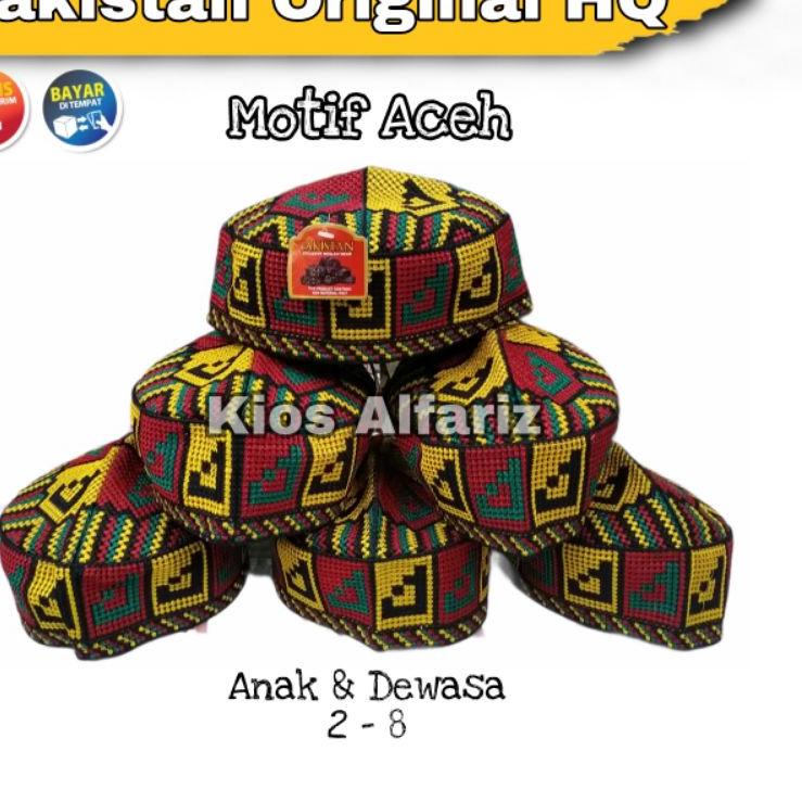 [KODE PRODUK LYQLJ7749] Peci Kopiah Songkok pakistan original HQ No. 2 - 8 anak dan dewasa , peci Ac