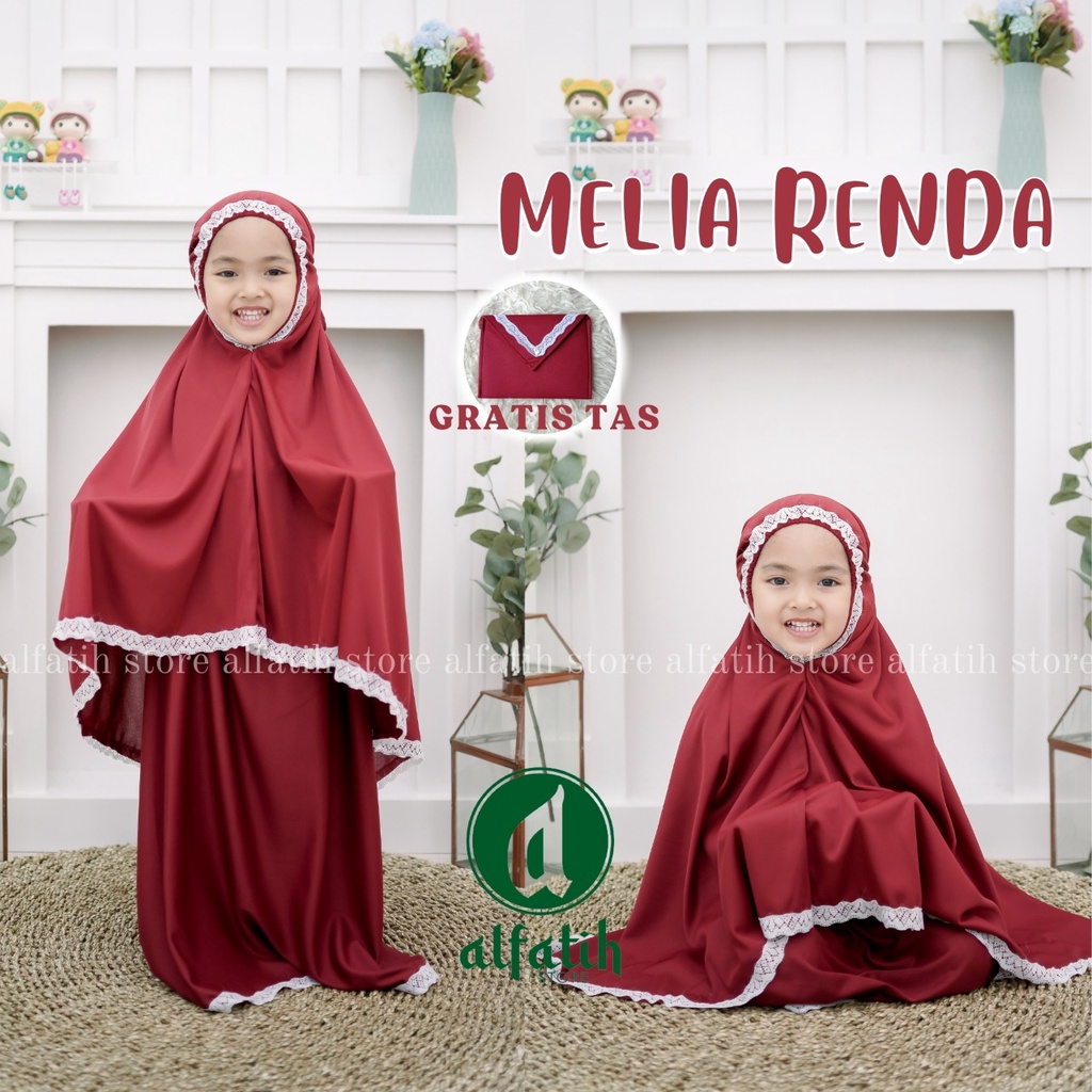 MUKENA ANAK MELIA TRAVELING MUKENAH ANAK 5 TAHUN SAMPAI 8 TAHUN Mukena Bali Anak Mukena Traveling Anak Polos Renda Fashion Muslim Anak Mukena Anak-Anak Terbaru