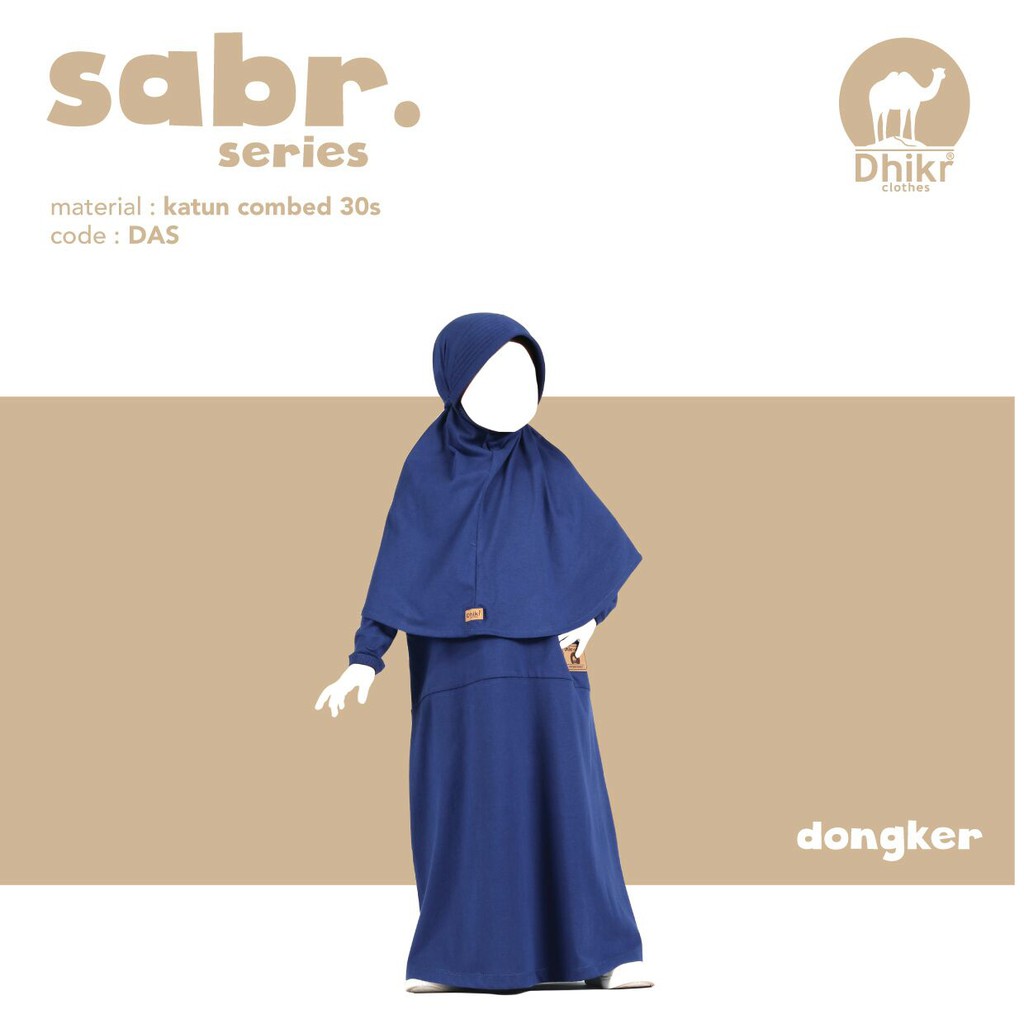 Gamis Basic BIRU DONGKER Dhikr SABR seris  Anak