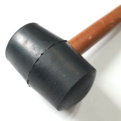 Palu karet Keramik 12oz(Sedang) gagang kayu / Palu Tukang