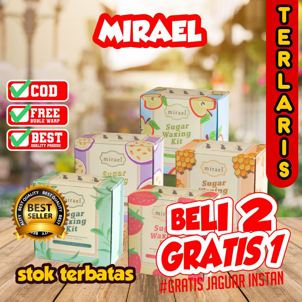 MIRAEL SUGAR WAXING KIT BELI 1 GRATIS 1 [BISA COD] ORIGINAL PAKET PENGHILANG BULU RAMBUT PERMANEN