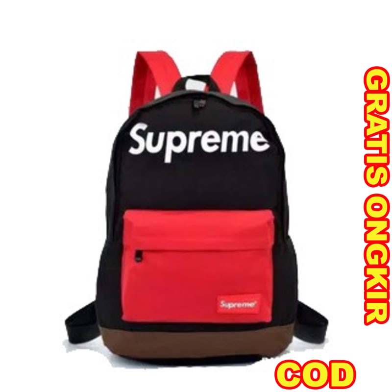 Tas Punggung Pria Supreme Tas Ransel Sekolah Kuliah Travel Les BRW146