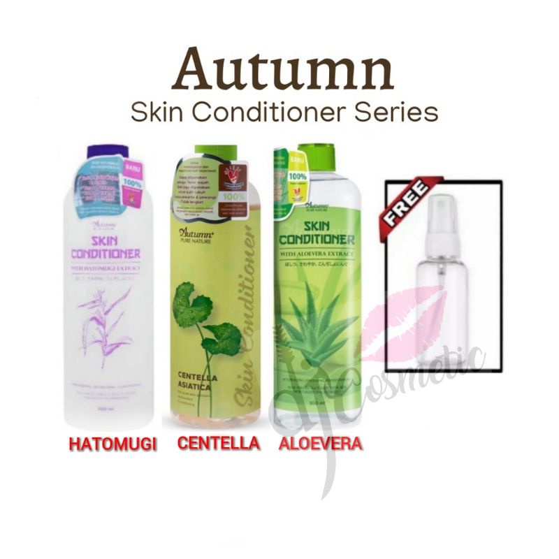 [FREE BOTOL SPRAY KOSONG] Autumn Skin Conditioner 500ml Hatomugi | Centella Asiatica | Aloevera | Face Mist | Face Toner