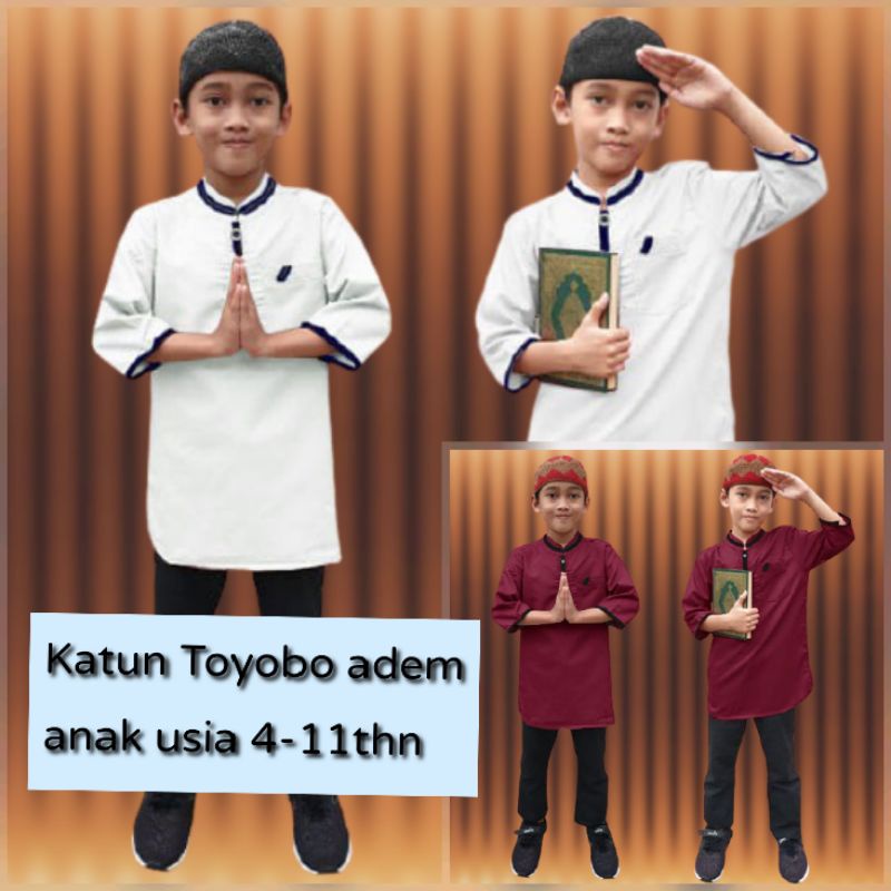 Baju Koko anak qurta Pakistan lengan pendek cowok laki pakaian atasan muslim anak laki modern terbar