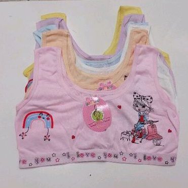 Miniset katun anak perempuan domisol miniset anak sd smp tanpa busa katun halus lembut bra anak