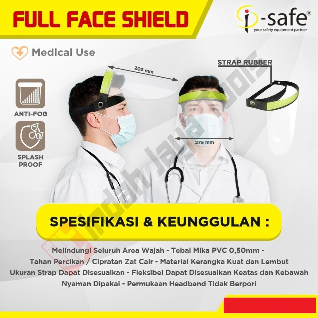 FACE SHIELD MURAH Pelindung Wajah Anti Corona 0.5 mm