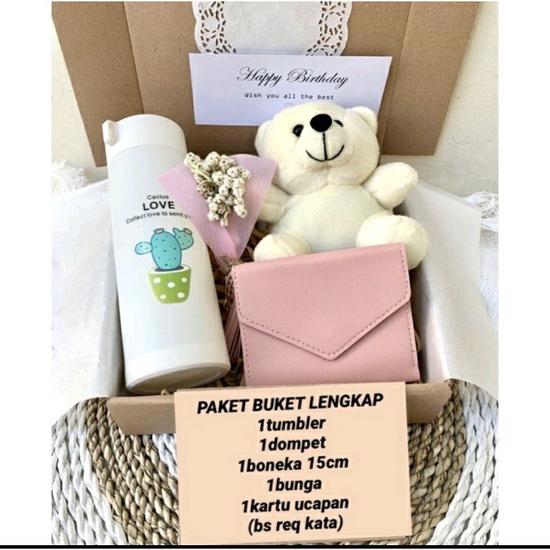 

II72899READYPOL!!! KADO HAMPERS GIFT BOX HADIAH DOMPET BUKET BUNGA TUMBLER BOTOL ULANG TAHUN CEWEK PACAR WISUDA ANNIVERSARY BIRTHDAY