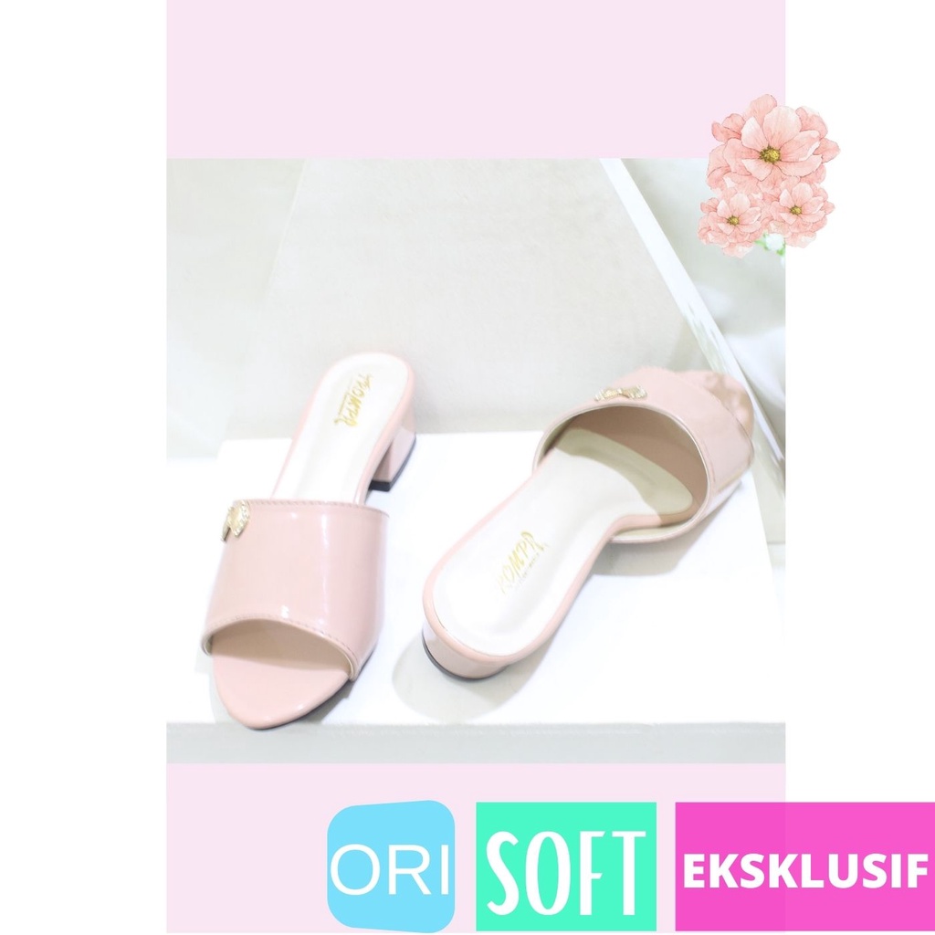 ANGGUN MULE SHOES Mules Heels Wedding Wanita Sepatu Mary Jane Shoes Sepatu Pesta Wanita Sepatu Perni