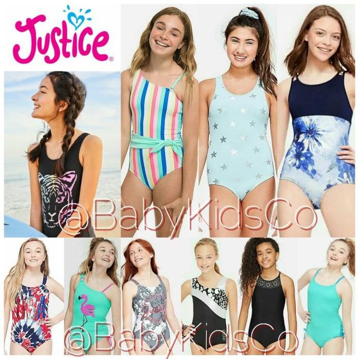 JUSTICE SWIMSUIT LEOTARD GYMNASTICS DANCE WEAR BAJU RENANG SENAM ANAK