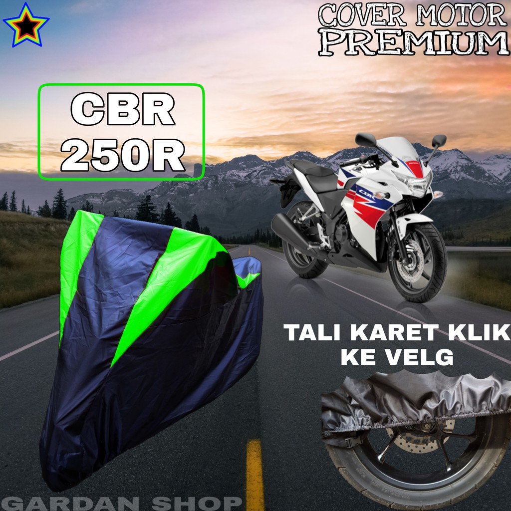 Sarung Motor CBR 250R Hitam HIJAU Body Cover Penutup Pelindung Motor Cbr PREMIUM