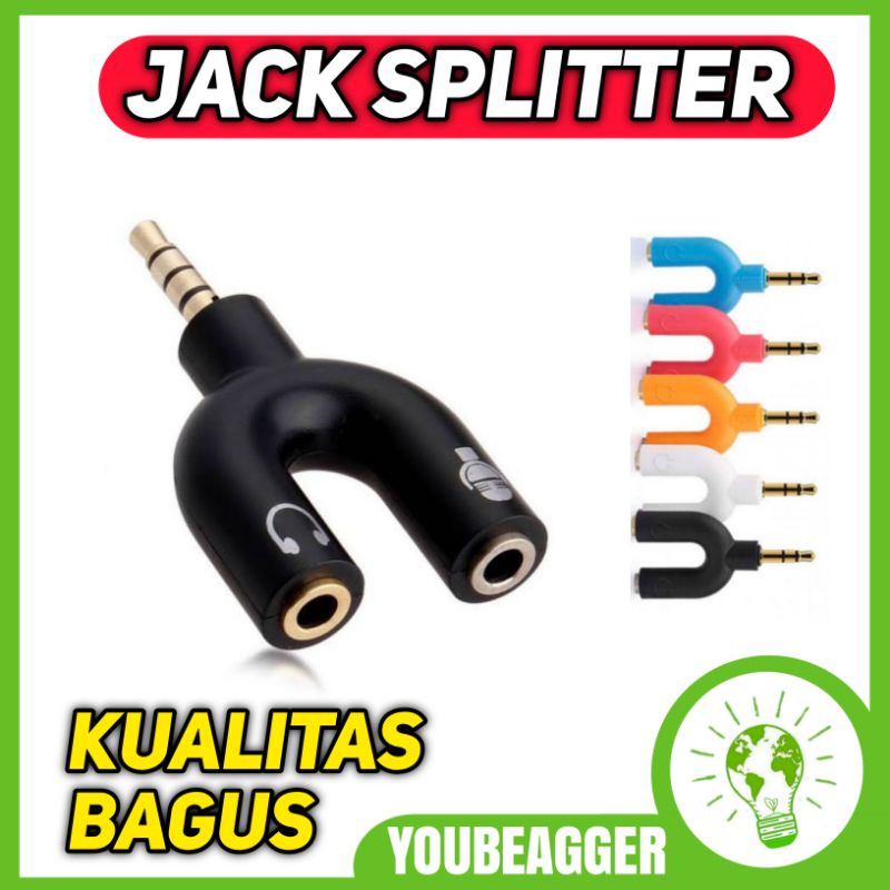 jack audio splitter 3.5mm 2 channel