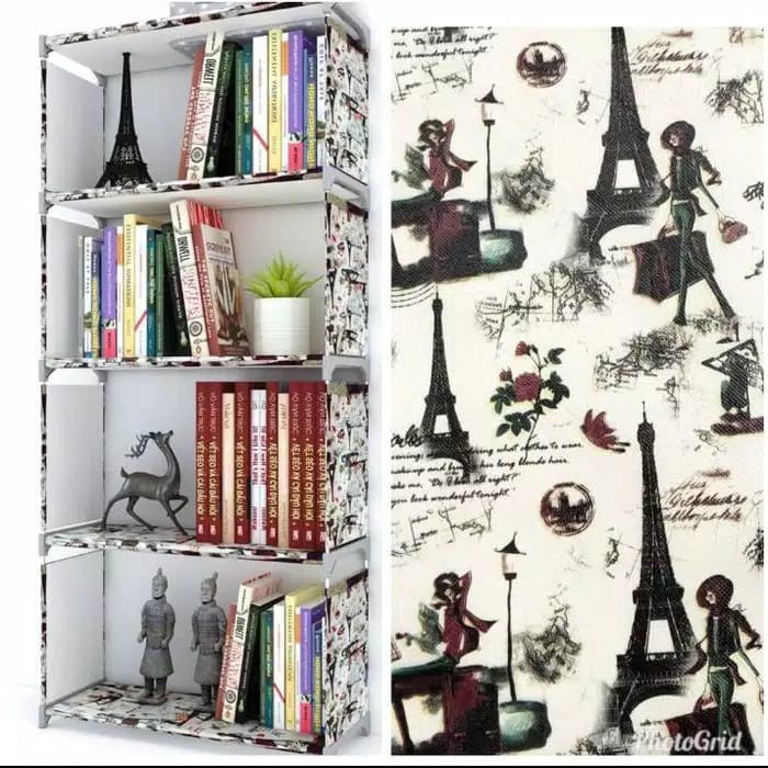  Rak  Buku  Motif  Milk Bottle CowSpot Rak  Serbaguna TRI J 