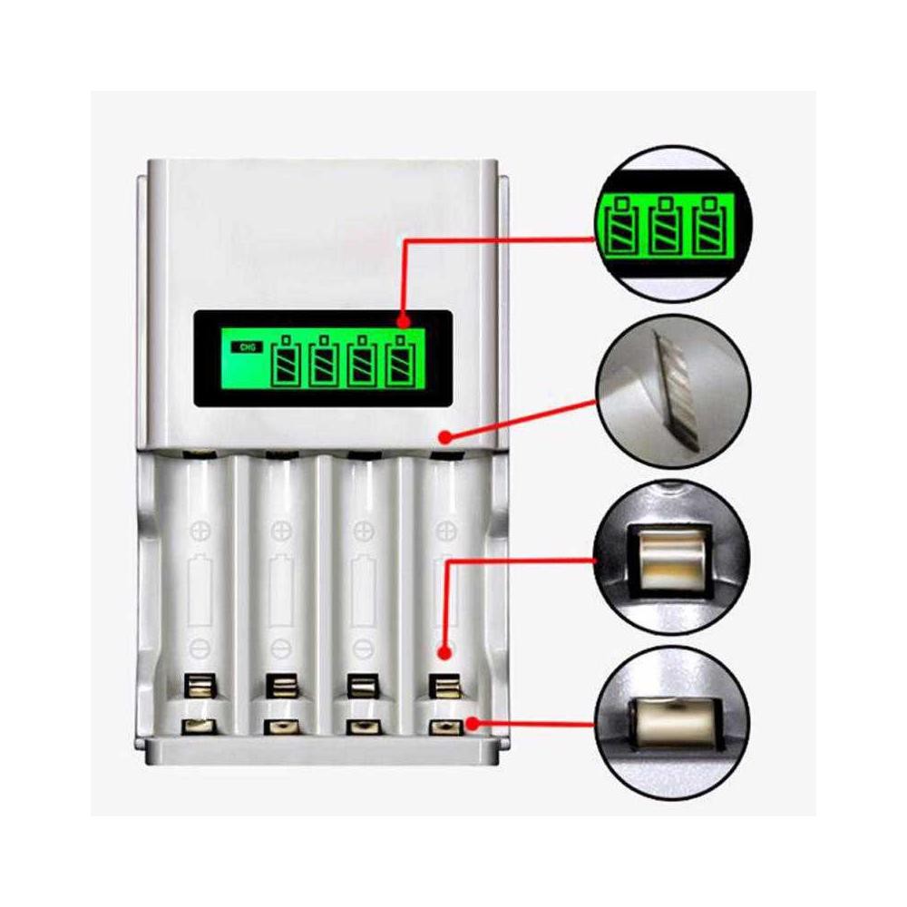 

BU094 Taffware Charger Baterai 4 Slot LCD Display for AA AAA NiMh NiCd C903W