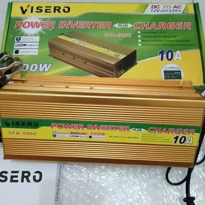 Power Inverter 500W Plus Charger 10A Visero Sfa-500C 500 Watt
