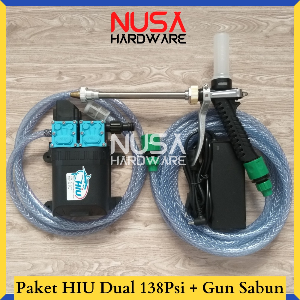 Jual Paket Lengkap Hiu Dual Pump Original Psi High Pressure Pompa