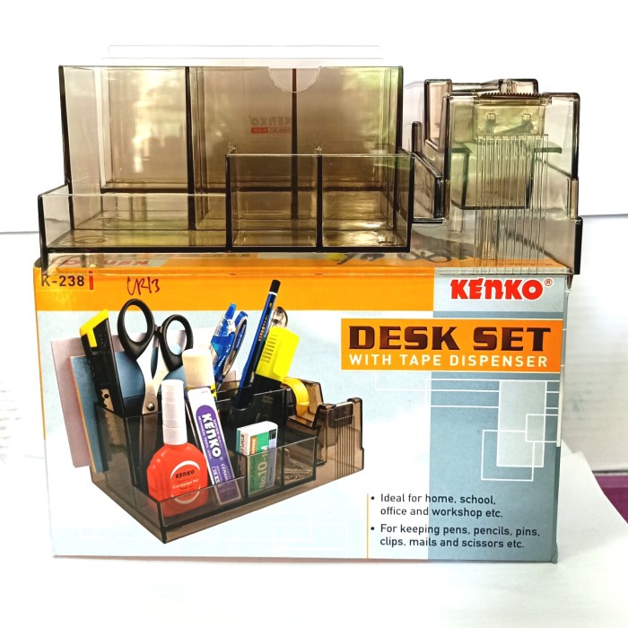 

Gilaa!!! Desk Set / Tempat Pencil Dimeja With Tape Dispenser Kenko K-238 Hemat