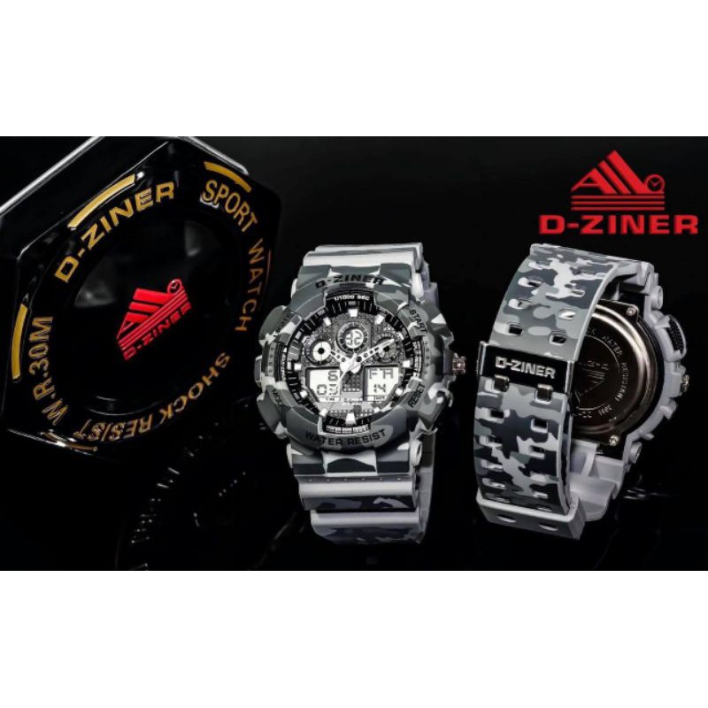 Jam Tangan Pria D-Ziner Original 8185 Tahan Air Garansi Resmi 1 Tahun