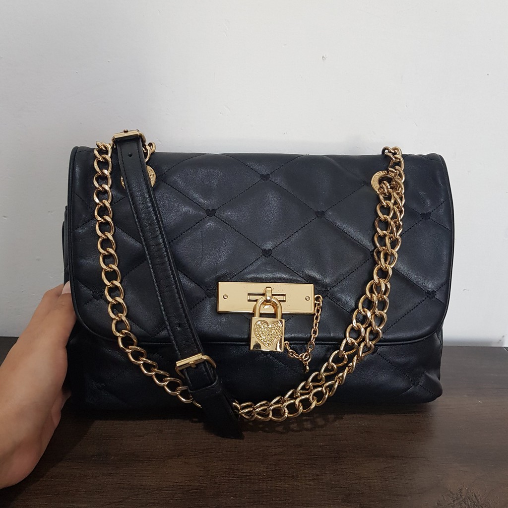 Preloved Bag Sling Rantai Lovecat Kulit Asli