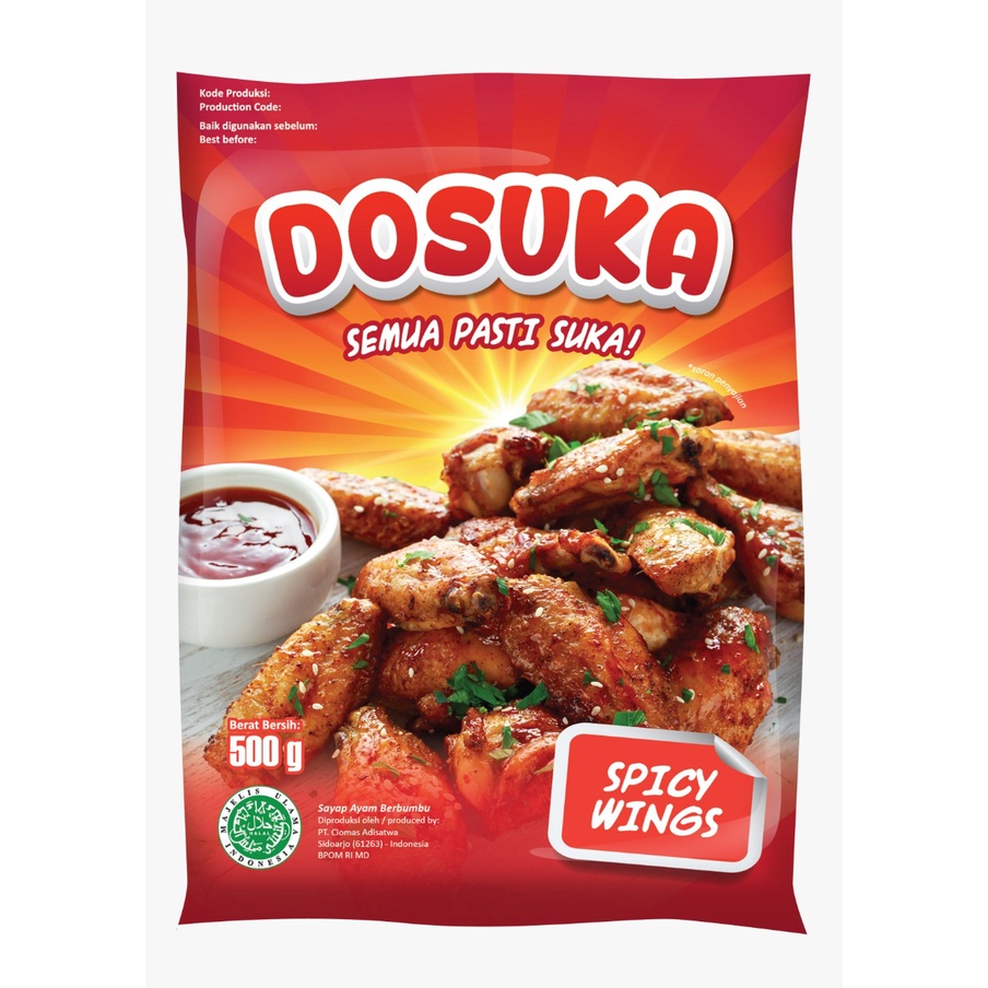 Jual Ayam Potong Berbumbu Spicy Wings Dosuka 500 Gr Shopee Indonesia