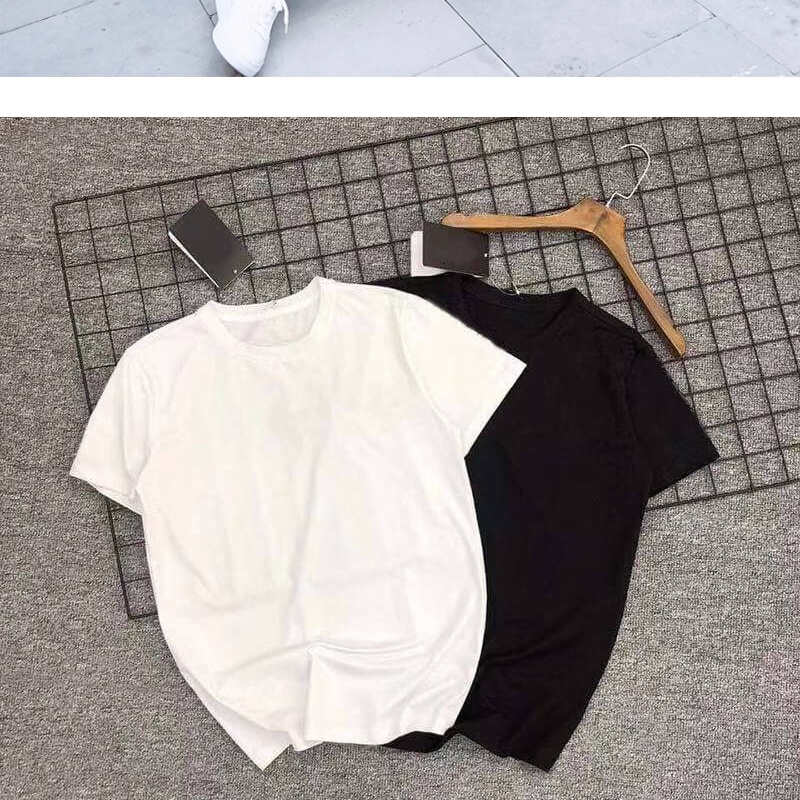 Unisex Simple Short-Sleeve Cozy T-Shirt Cotton Round Neck Kaos Polos Import XXL XL 2XL L M Baju Pria