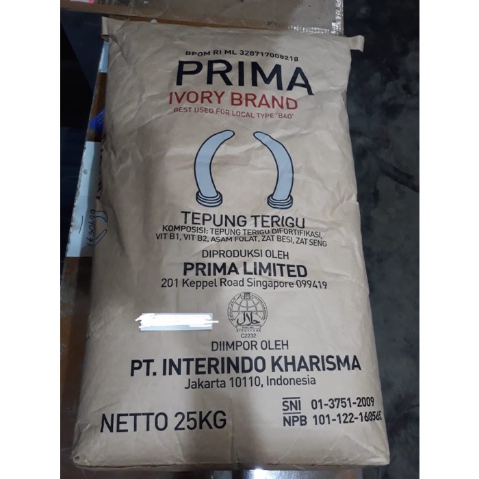 

BISA COD Prima Ivory Flour / Tepung Ba Pao Bulat uk. 25kg