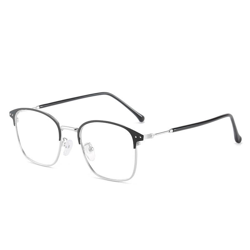 Fashion Kacamata Photochromic Anti-Blue Light 2 in 1 / Kacamata Retro Metal Square