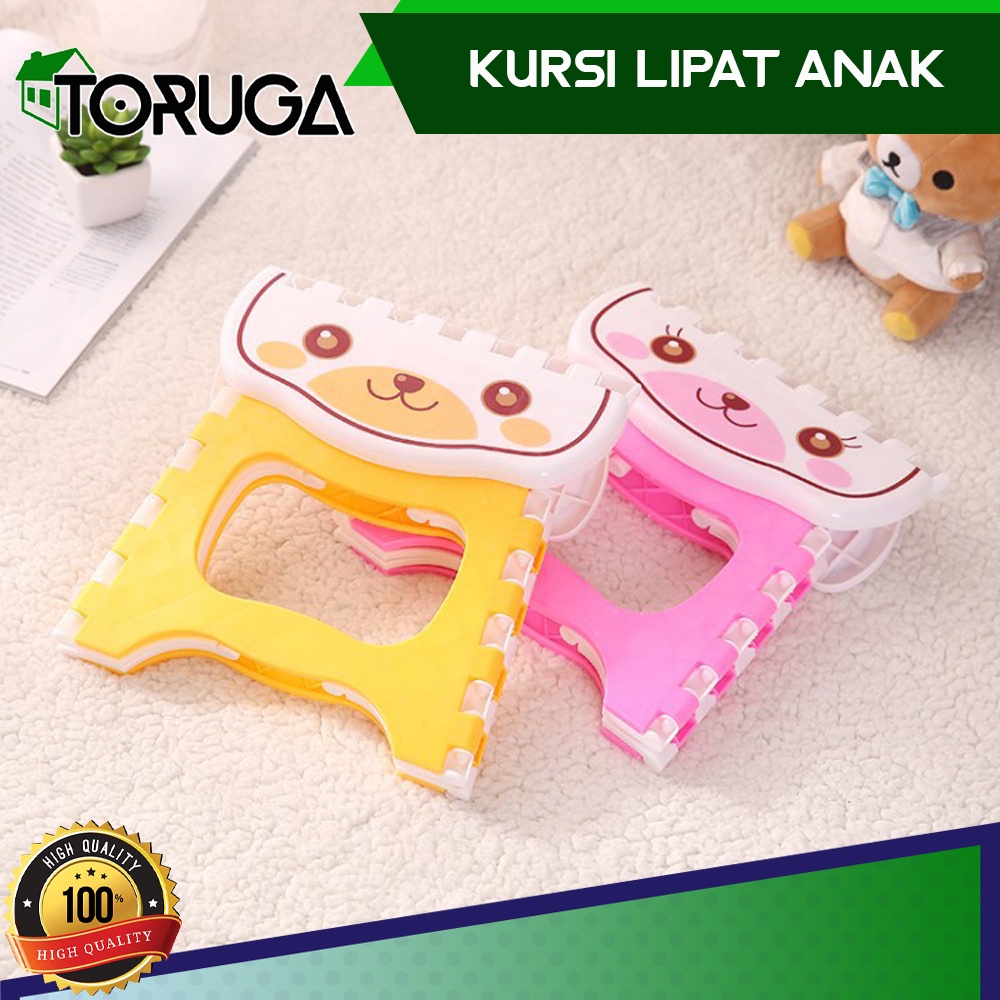 Kursi Lipat Mini Plastik Anak Bangku WC Toilet Serbaguna Foldable Chair Portablle