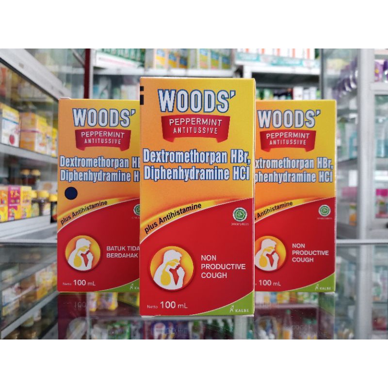 WOODS PEPPERMINT ANTITUSSIVE SIRUP 100ML | Obat Batuk Tidak Berdahak