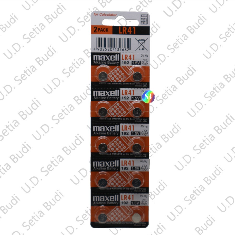 Baterai Asli Maxell LR 41 / LR41 1.5 V