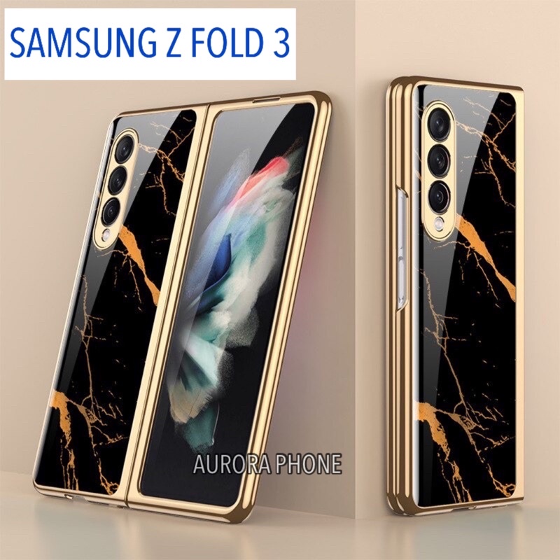 Samsung Z Fold 3 GKK Original Motif  Flip Case Z Fold 3 Cover Premium Casse Z Fold 3