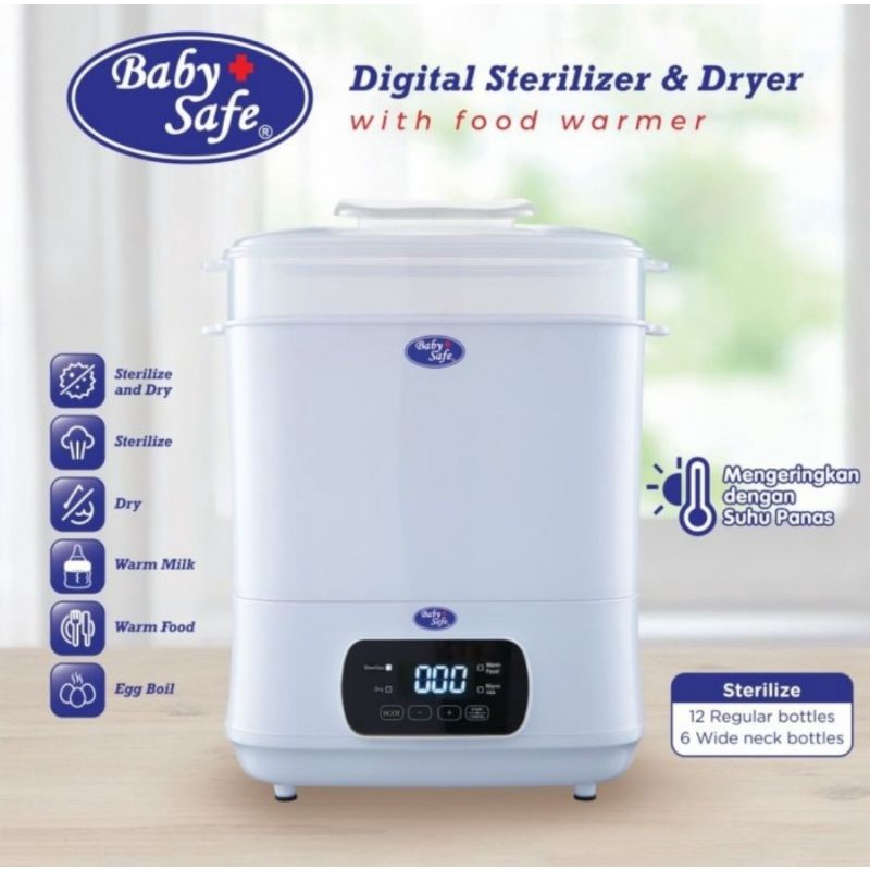 Baby Safe Digital Sterilizer &amp; Dryer With Food Warmer ( STE01)