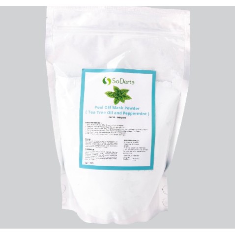 1kg soderta pappermint peel off masker perawatan wajah tea tree oil berjerawat menyegarkan