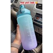 Botol Minum 2 Liter 2000ML Korea VIRAL Botol Motivasi Viral