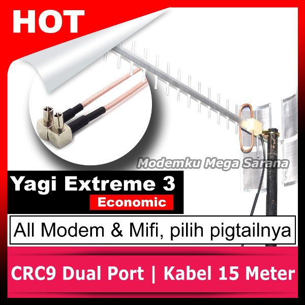 Antena Yagi Extreme 3 Eco Pigtail CRC9 Dual Port BMMS