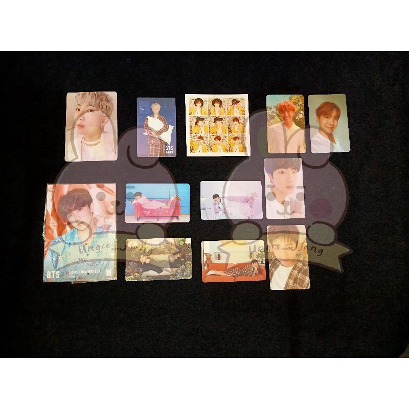 photocard BTS Official - RM Jin j-hope Jimin - her, Hyyh, be, deluxe, esse, light, ring mots, btsw