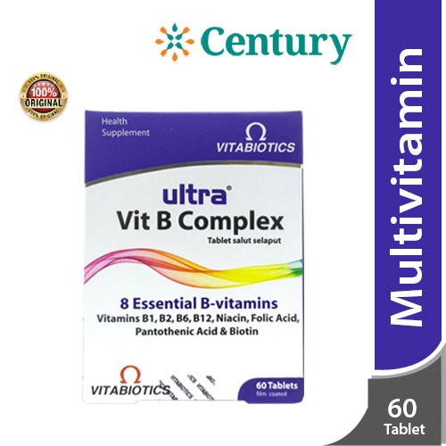 Vitabiotics Ultra Vitamin B Complex isi 60 Tablet /Daya Tahan Tubuh/Kesehatan Tubuh dan Syaraf