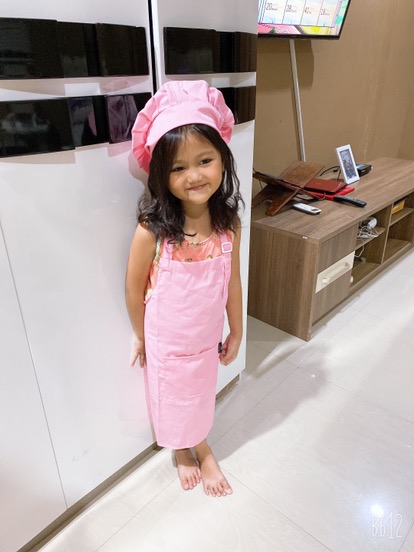 Celemek Apron Anak Sett, Celemek Anak Lukis,topi Koki Anak.