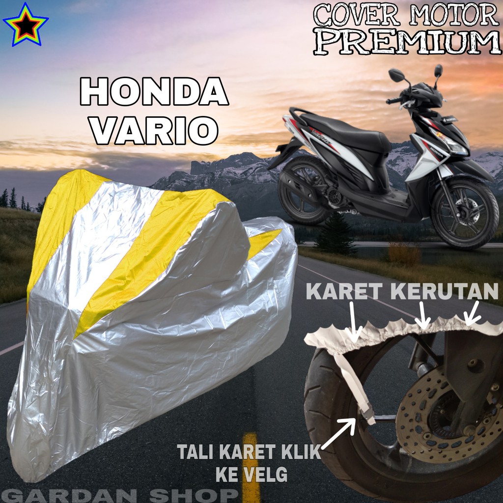 Sarung Motor HONDA VARIO Silver KUNING Body Cover Honda PREMIUM