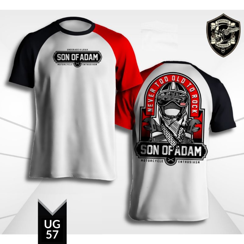 UNDERAGE Kaos Pria Distro Original Baju Kaos Distro Pria Atasan - Kaos Motor Hijrah UG 57