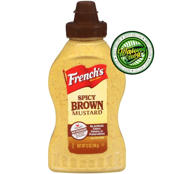 

french's hearty deli spicy brown mustard 12 0z btl (340 gram)