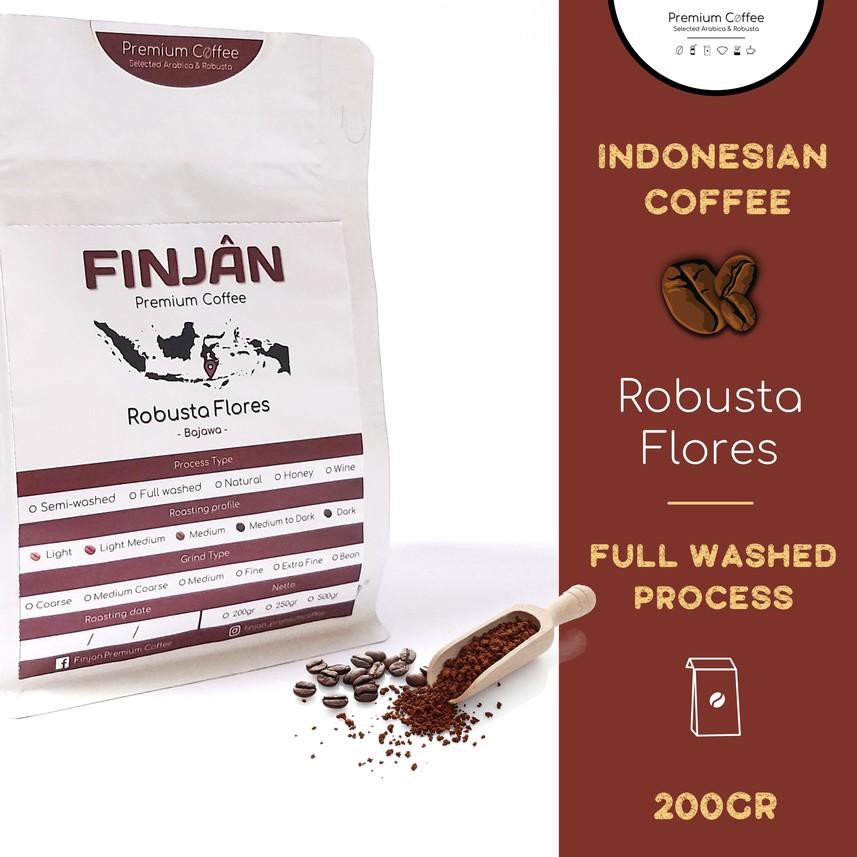 

Terlaku ★ Kopi Robusta Flores | Full Washed Process 200g-500g | Finjan Premiun Coffee``