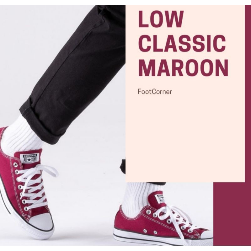 Sepatu Converse Classic Maroon BNWB