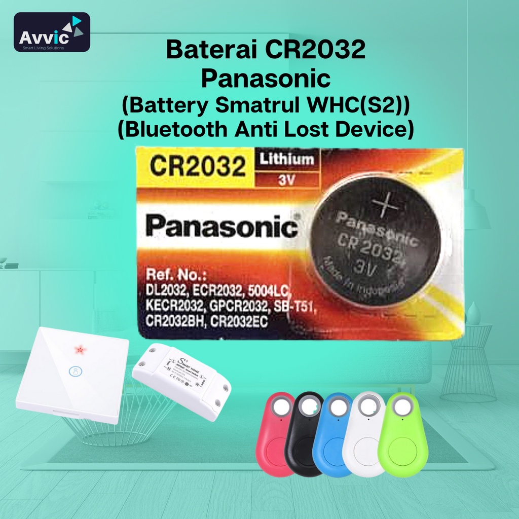 Baterai CR2032 Panasonic Battery (isi 1 pcs) DC 3 Volt Batre