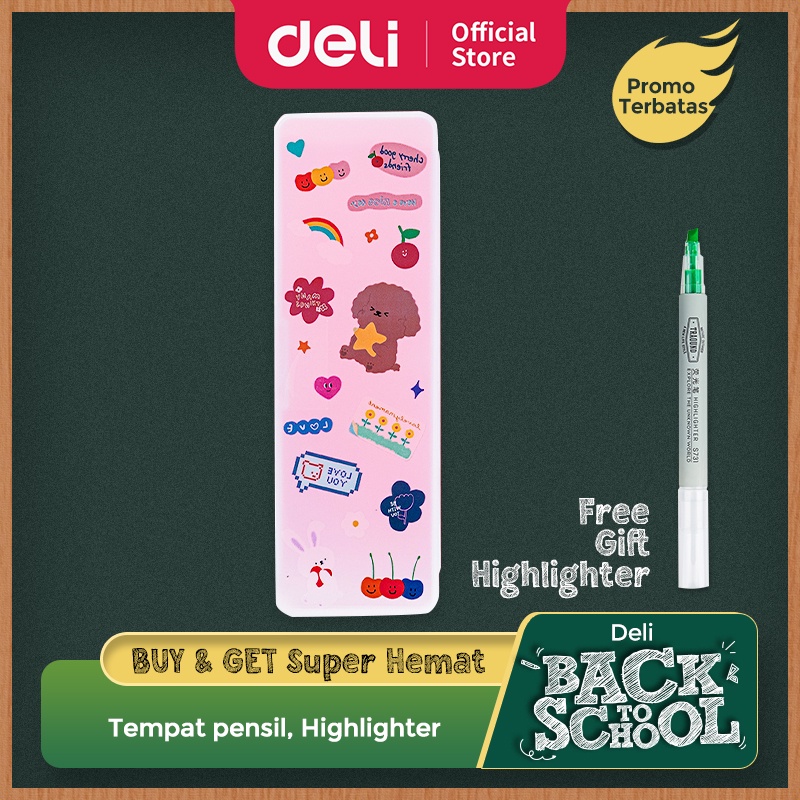 

Deli Pencil Pouch / Kotak Pensil Transparant Lucu DIY dengan Hiasan Sticker 71005