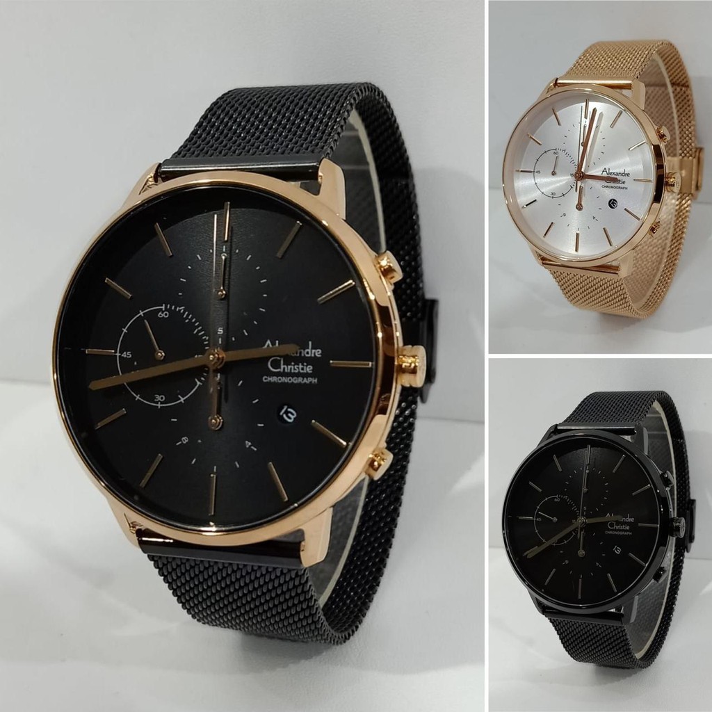 Jam Pria Alexandre Christie AC6555 AC 6555 Original Garansi Resmi Alexander Christie Free Baterai