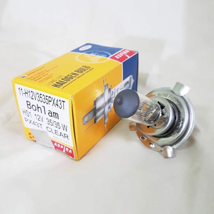 Lampu Bohlam Depan Halogen - Vixion Byson PX43T 12V-35/35W Asli Aspira 11-H12V3535PX43T