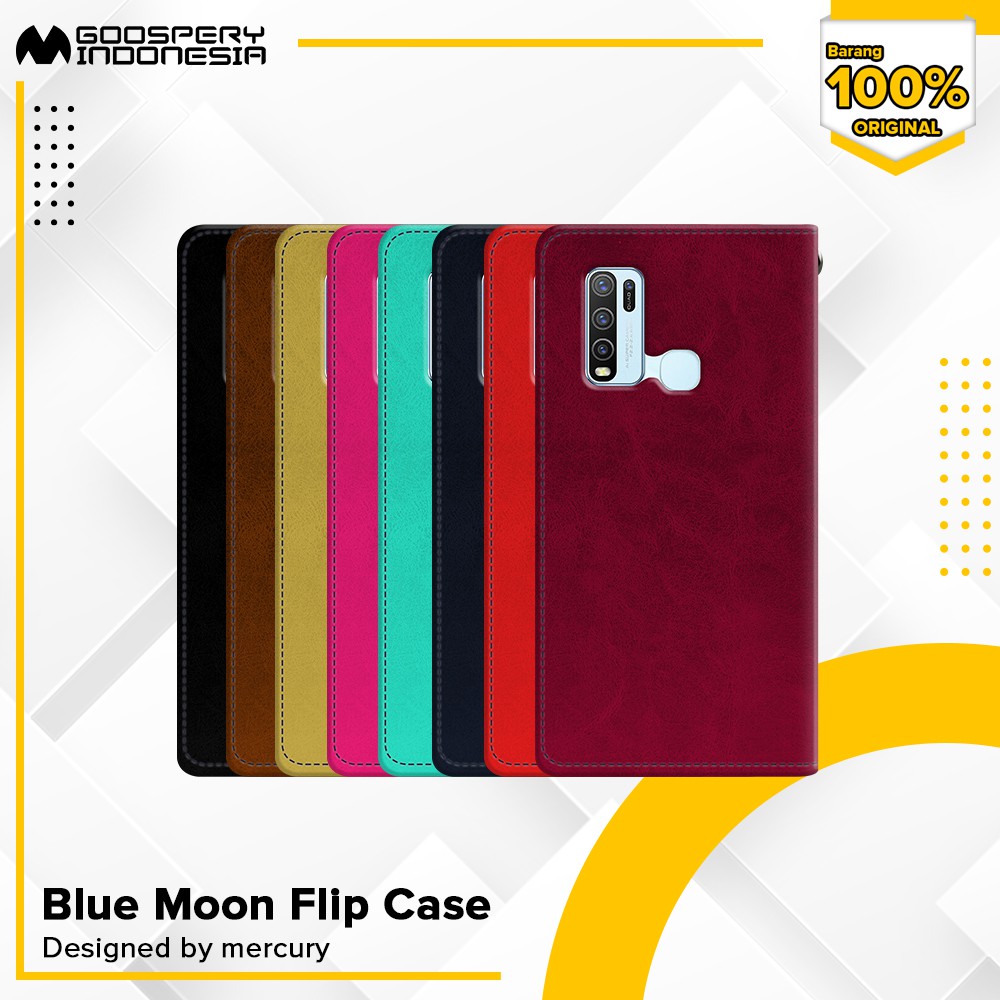 Goospery casing Vivo Y30 Vivo Y50 Bluemoon Flip leather Case
